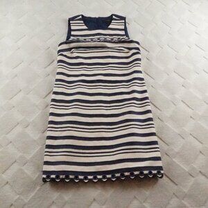 J. Crew Navy and White Striped Dress